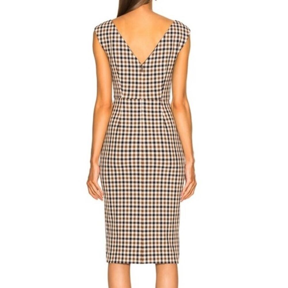 Veronica Beard Dress Lark Size 8 Plaid Check Midi Dress Knee Length $550 NWT - Picture 3 of 11